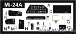 Photo-etched set Mi-24A cockpit interior, for Zvezda kit