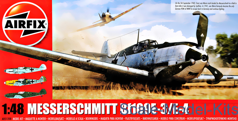 Airfix - Messerschmitt Bf109E-3/E-4 - Plastic Scale Model Kit In 1:48 ...