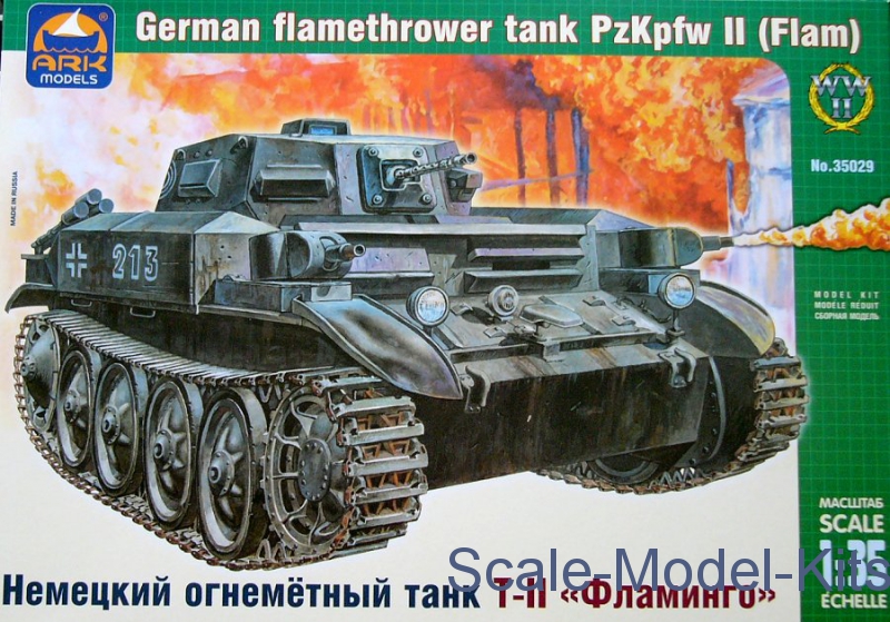 Pz.Kpfw T-II German flame-thrower tank-ARK Models plastic scale model ...