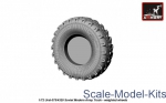 Wheels set 1/72 weighted w/ early hubs for Ural-375/4320