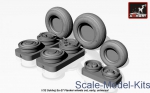 Wheels set 1/32 for Sukhoi Su-27 Flanker, early type