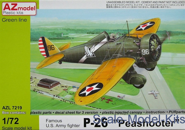 AZmodel - Boeing P-26A Peashooter (pre-war) - plastic scale model kit ...