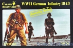 WWII German: 1/72 Caesar Miniatures M7711 - German Infantry 1943, Caesar Miniatures, Scale 1:72