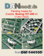 Painting mask for model Boeing-757-200, Zvezda kit