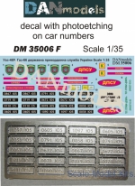 DAN35006F Decal with photoetching on car numbers: UAZ-469, Gaz-66, State Border Service of Ukraine