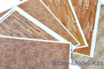 Paper material for dioramas. Wooden floors. Parquet, 6 pieces: 180x125 mm