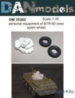 DAN35302 Personal equipment of BTR-80 crew and spare wheel