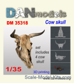 DAN35318 Accessories for dioramas. Cow skull, 4 pcs