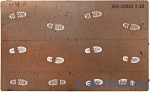 Photoetched: Stencil for applying footprints from boots. 2 types of soles