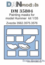 Decals / Mask: Painting masks for Hummer, Zvezda kit, DAN Models, Scale 1:35