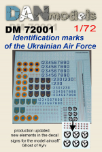 Decals / Mask: Decal: Ukrainian Air Force, DAN Models, Scale 1:72