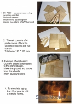 Display stand. Aerodrome covering (wooden boards), scale 1/72; 1/48
