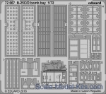 Photo-etched parts: Photoetched set for B-25C/D bomb bay, Airfix kit, Eduard, Scale 1:72