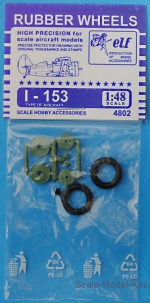 Detailing set: Rubber wheels for I-153, ELF, Scale 1:48