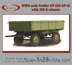 GMU72005 2-axle trailer UP (U2-AP-3) with ZIS-5 wheels