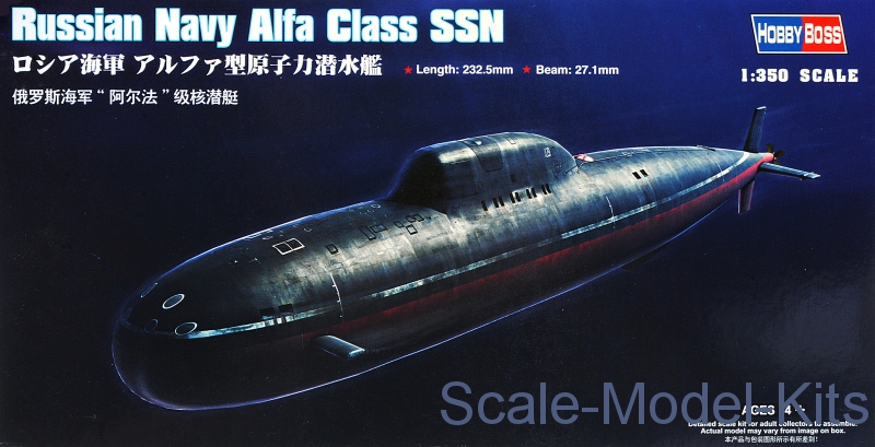 Hobby Boss - Russian Navy Alfa Class SSN - plastic scale model kit in 1 ...