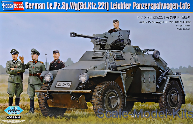 Hobby Boss - German Le.Pz.Sp.Wg（Sd.Kfz.221) Leichter Panzerspahwagen ...