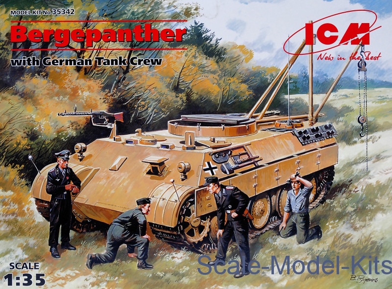 Bergepanther, early with tank crew-ICM plastic scale model kit in 1:35 ...