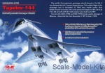 Civil aviation: Tupolev Tu-144 Soviet airliner, ICM, Scale 1:144