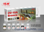 Acrylic paints set for OV-10A Bronco (and other Vietnam aircraft), 6 pcs