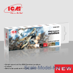 ICM3069 Acrylic paints set for WWI German aviation, 6 pcs