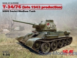 Tank: Т-34/76 (late 1943 prod.) WWII Soviet medium tank, ICM, Scale 1:35