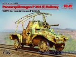 ICM35376 WWII German armored vehicle Panzerspahwagen P 204 (f) Railway