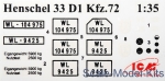 Henschel 33 D1 Kfz.72 WWII German radio communication truck