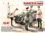 Army Car / Truck: Kadett K38 Saloon Staff Car with German Road Police, ICM, Scale 1:35