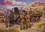 Army Car / Truck: ZiL-131, Soviet Truck with Soviet Motorized Rifles, ICM, Scale 1:35