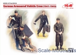 ICM35614 German Armoured Vehicle Crew 1941-1942, (4 figures and cat)