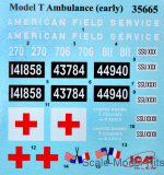 Model T 1917 Ambulance (early), WWI AAFS Car