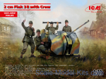 ICM35718 Flak 38 WWII German 2cm AA Gun with Crew