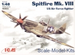 Fighters: Spitfire Mk.VIII WWII USAF fighter, ICM, Scale 1:48