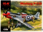 ICM48153 Mustang P-51D USAF fighter + US Pilots and technics