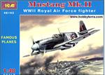 Fighters: Mustang Mk.II WWII RAF fighter, ICM, Scale 1:48