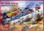 Fighters: Messerschmitt Bf-109E-7/Trop WWII German fighter, ICM, Scale 1:72