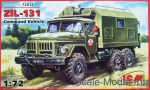 Army Car / Truck: Zil-131 Soviet command truck, ICM, Scale 1:72