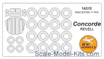 KVM14315 Mask for Concorde + wheels, Revell kit