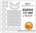 KVM14371 Mask for Boeing 737-800 + wheels, Zvezda kit