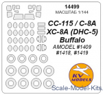 Decals / Mask: Mask for DHC-5 "Buffalo" (Amodel), KV Models, Scale 1:144