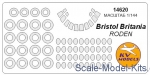 Decals / Mask: Mask for Bristol 175 Britania and wheels masks (Roden), KV Models, Scale 1:144