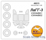 Decals / Mask: Mask for LAGG-3 (all mods) + wheels (ICM), KV Models, Scale 1:48