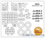 KVM48043 Mask for Ju-88A-4 / A-5 / A-11 / A-14 + wheels, ICM kit