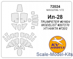 KVM72024 Mask for Ilyushin IL-28 (Trumpeter)