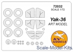 Decals / Mask: Mask for Yak-36 and wheels masks (Art Model), KV Models, Scale 1:72