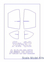 Decals / Mask: Mask for Yak-32 "Mantis", KV Models, Scale 1:72