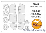 Decals / Mask: Mask for Yak-130 + wheels, Amodel kit, KV Models, Scale 1:72
