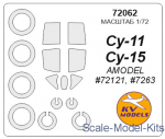 Decals / Mask: Mask for Su-11 and wheels masks (Amodel), KV Models, Scale 1:72