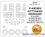 KVM72117 Mask for P-40 E/M/N Warhawk and wheels masks (Academy)